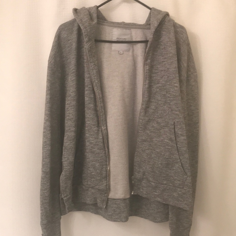 Profound Aesthetic terry gray jacket